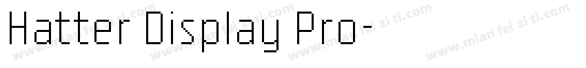 Hatter Display Pro字体转换